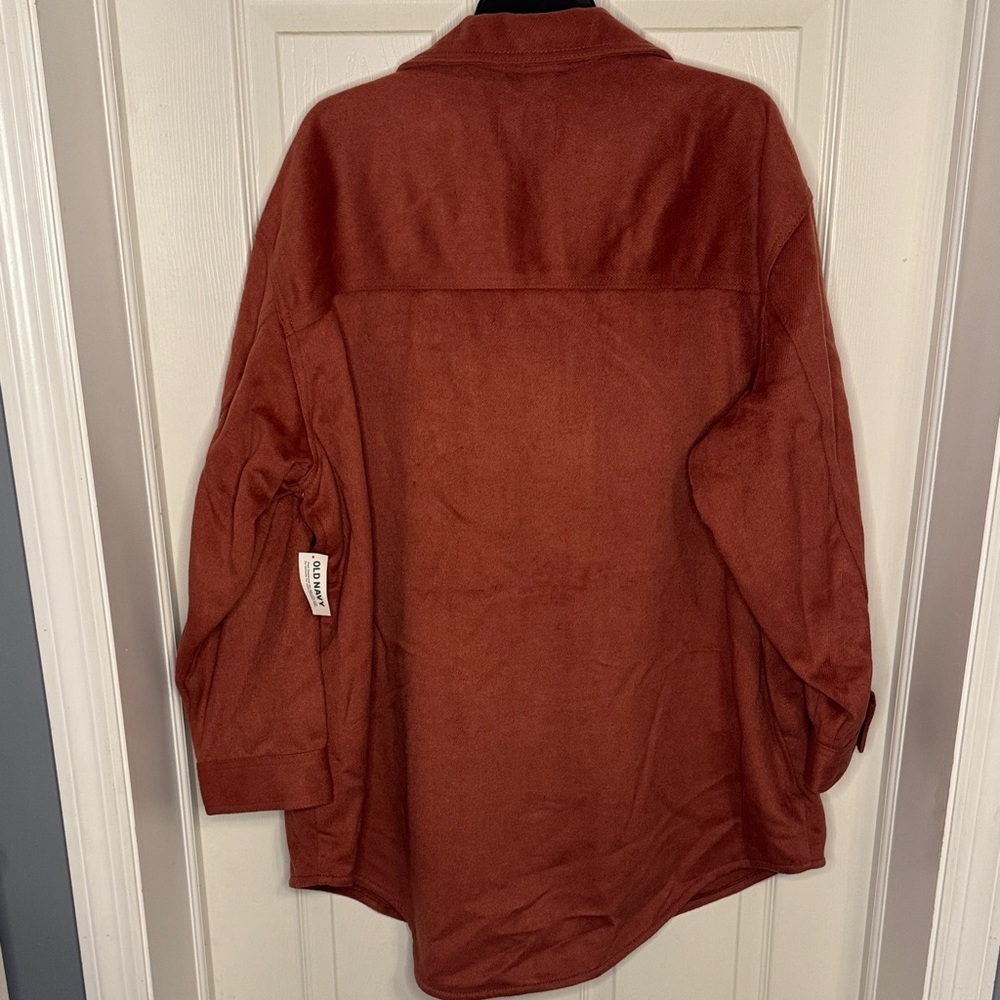 NWT Old Navy Women's Rust Colored Shacket with Pockets - Picture 7 of 8